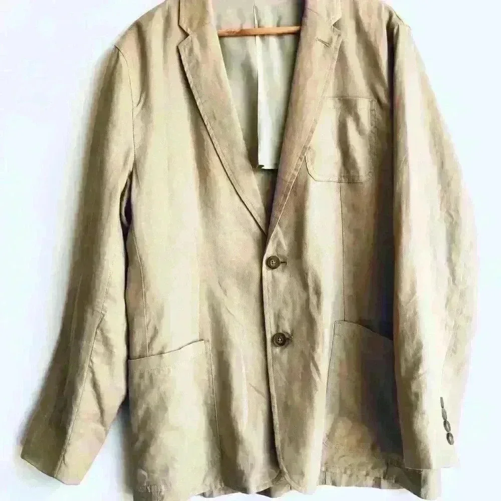 Michael Kors Mens Classic Fit Stretch Linen Blazer